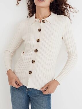 Madewell Polo Cardigan Sweater